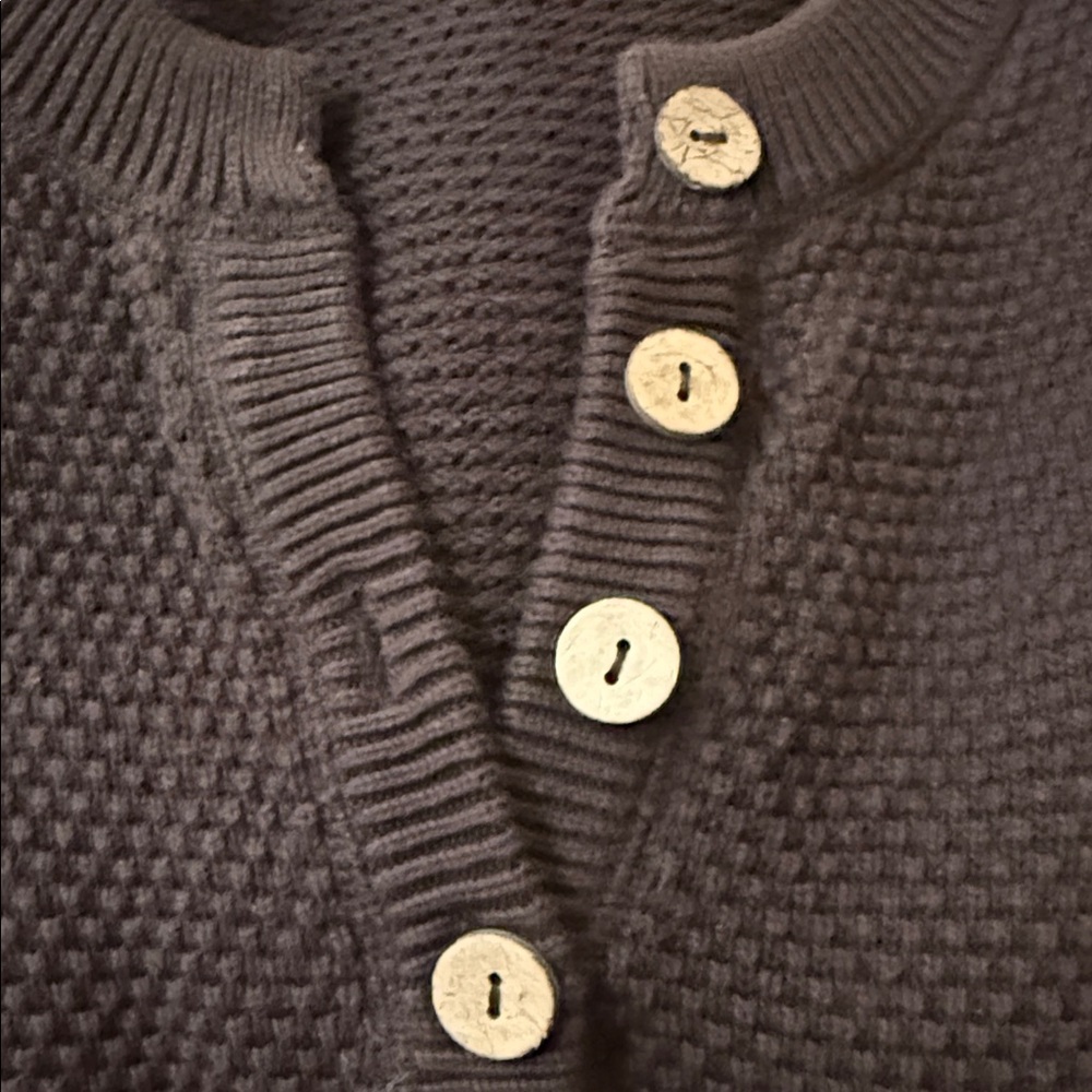 Free People Waffle-Knit V-Neck Sweater in Chocolate Brown - Picture 4 of 5